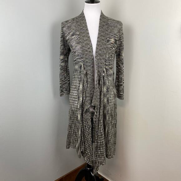 Susan Lawrence Space Dyed Loose Knit Belted Duster Cardigan Large - Picture 2 of 9